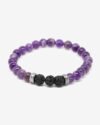 The stone brothers - photo produit - lave amethyste - 6mm -