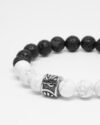 The stone brothers - photo produit - howlite blanche et lave - tribal 2